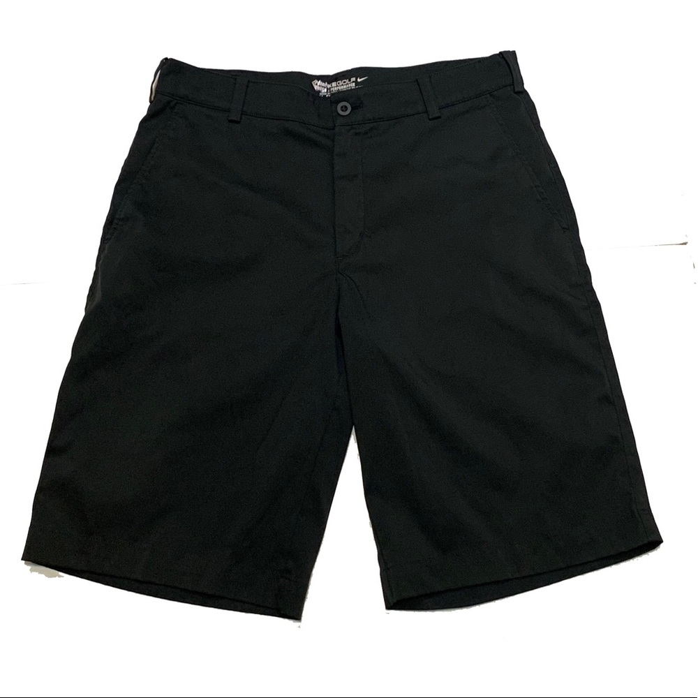 Nike Black Flat Front Men Shorts